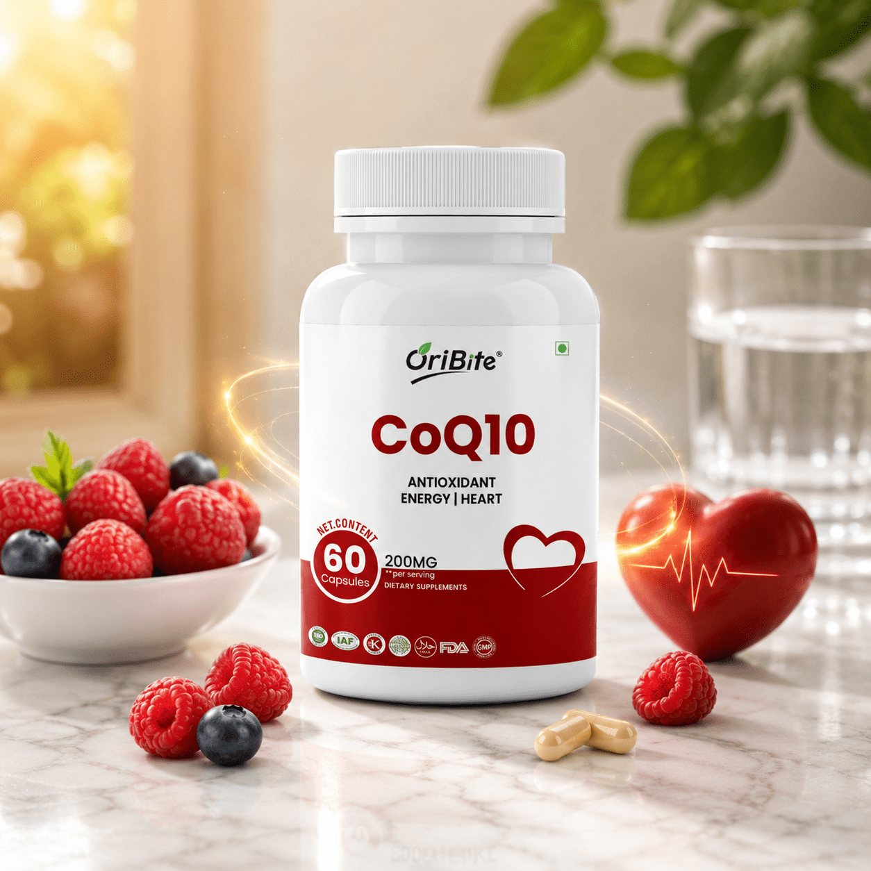 CoQ10 Capsules Benefits for Energy and Heart Health - Oribite