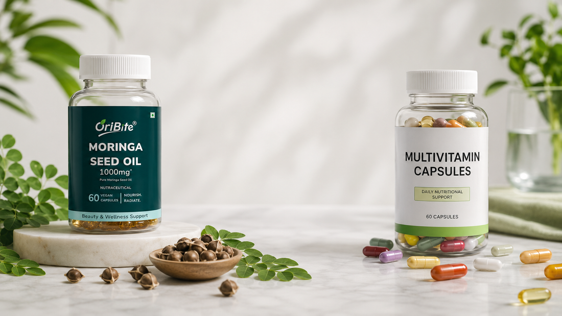 Moringa Seed Oil vs. Multivitamin Capsules: Benefits, Differences, Safety, Dosage & Which Is Better?