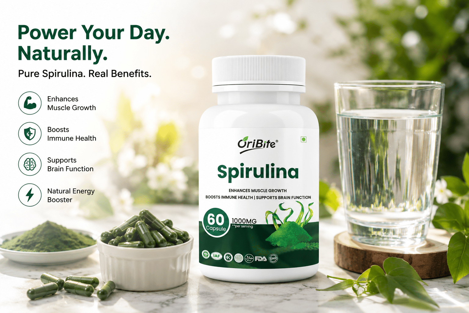Spirulina Capsules Benefits for Daily Wellness - Oribite