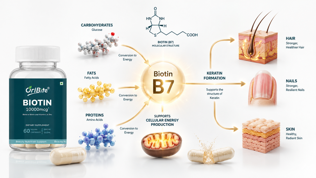 Biotin for Hair Skin & Nails: Benefits + Science