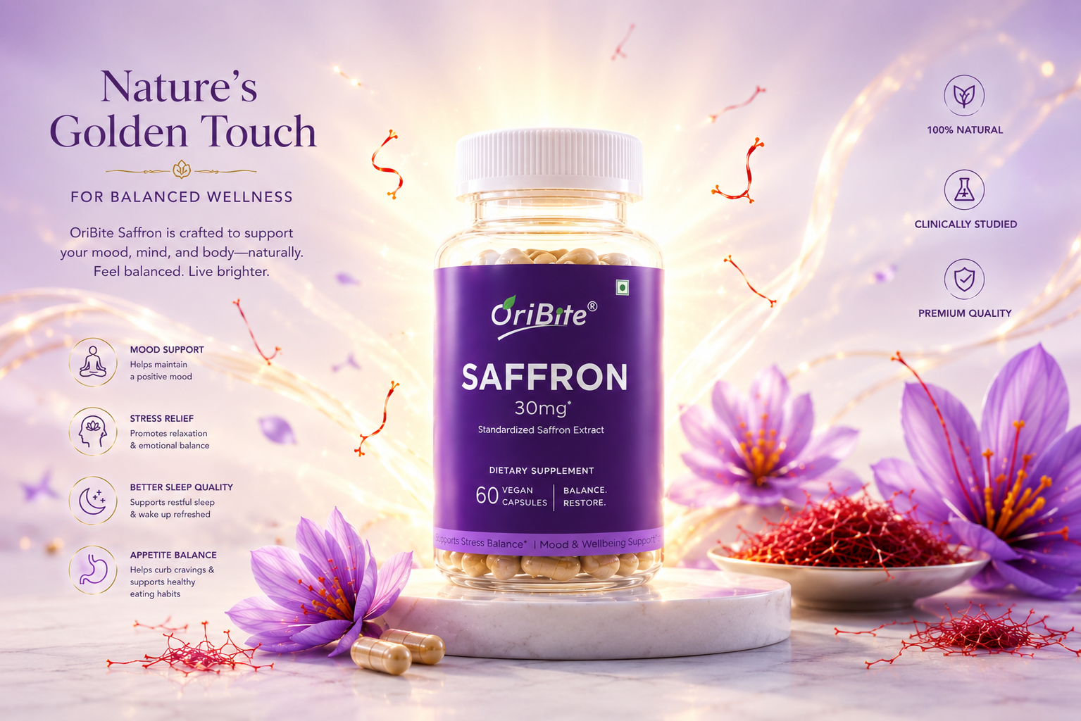 Benefits of Saffron Supplements for Stress & Mood