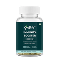 A clear plastic bottle of OriBite Immunity Booster dietary supplement with a white cap and a dark teal label, shown on a plain white background.