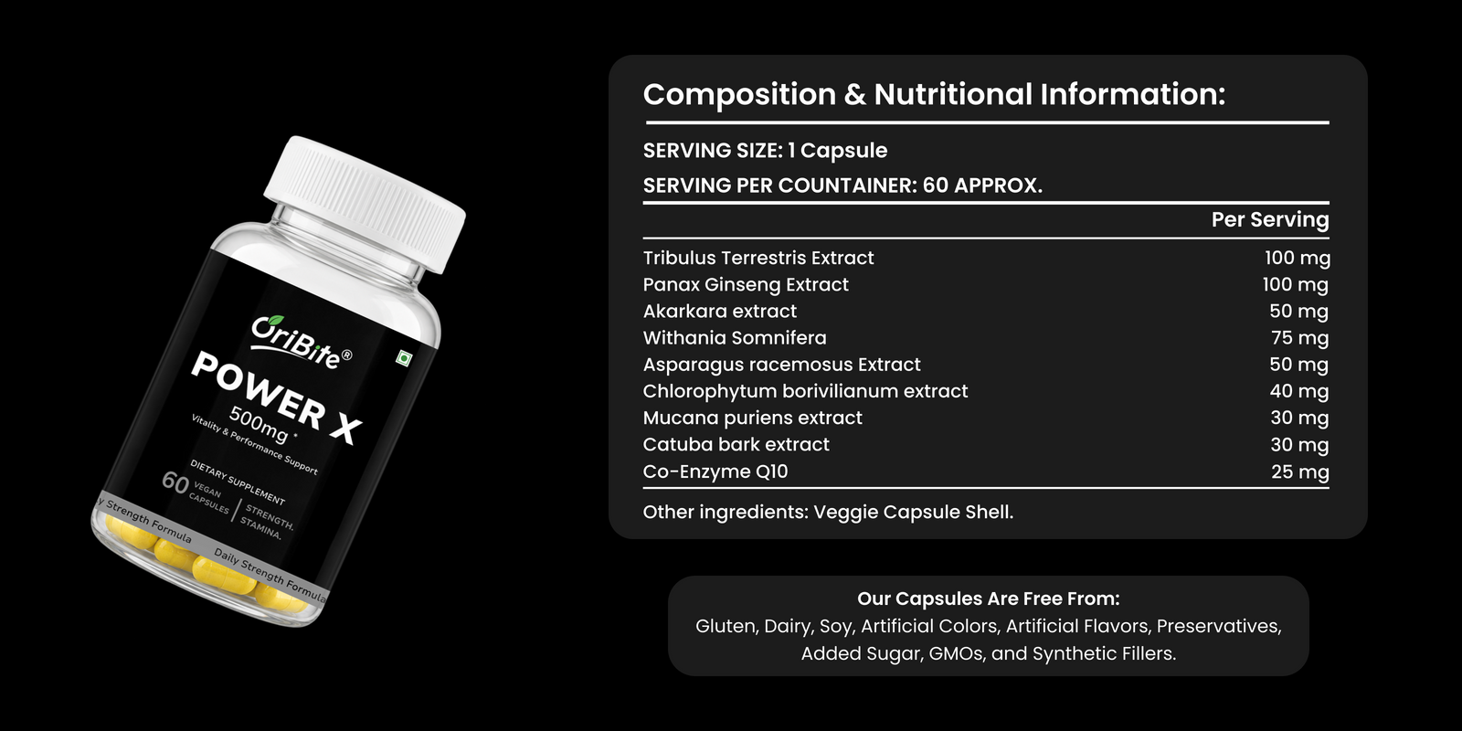 Tribulus 500mg Capsules